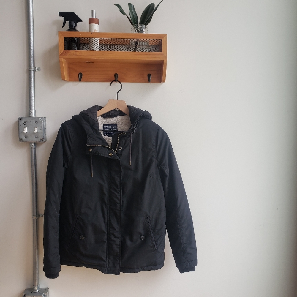 American Eagle Outfitters Black Winter Jacket